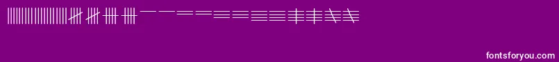 TallyMark-fontti – valkoiset fontit violetilla taustalla
