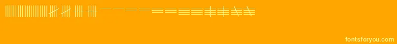 TallyMark Font – Yellow Fonts on Orange Background