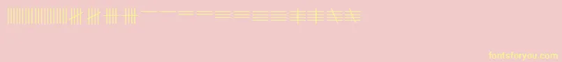 TallyMark Font – Yellow Fonts on Pink Background