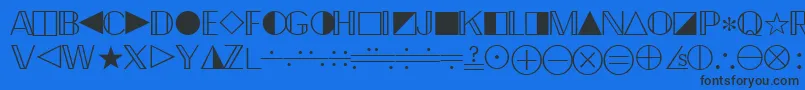 QuantapifoursskRegular Font – Black Fonts on Blue Background
