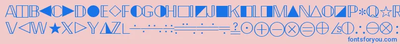 QuantapifoursskRegular Font – Blue Fonts on Pink Background