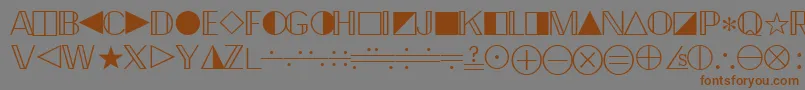 QuantapifoursskRegular Font – Brown Fonts on Gray Background