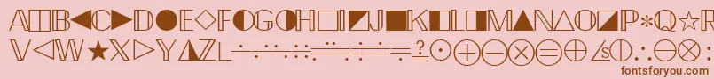 QuantapifoursskRegular Font – Brown Fonts on Pink Background