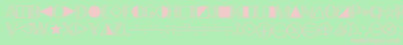 QuantapifoursskRegular Font – Pink Fonts on Green Background