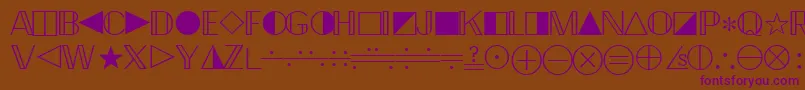 QuantapifoursskRegular Font – Purple Fonts on Brown Background