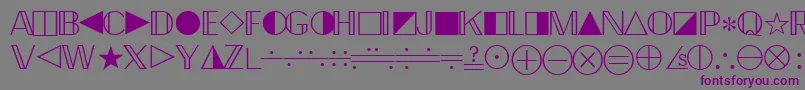 QuantapifoursskRegular Font – Purple Fonts on Gray Background