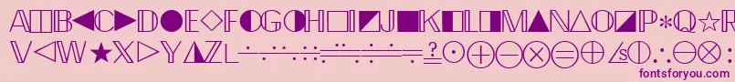 Шрифт QuantapifoursskRegular – фиолетовые шрифты на розовом фоне