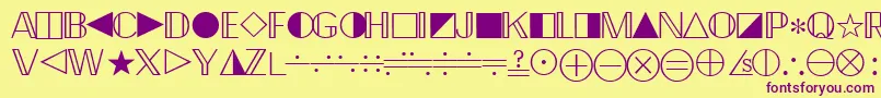 En savoir plus sur la police QuantapifoursskRegular Police QuantapifoursskRegular – polices violettes sur fond jaune