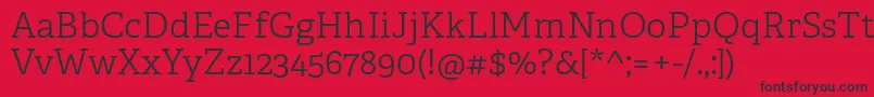 フォントAdelleCyrillicLight – 赤い背景に黒い文字