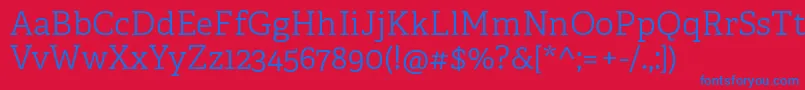 AdelleCyrillicLight Font – Blue Fonts on Red Background