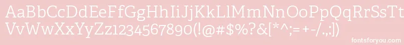 AdelleCyrillicLight Font – White Fonts on Pink Background
