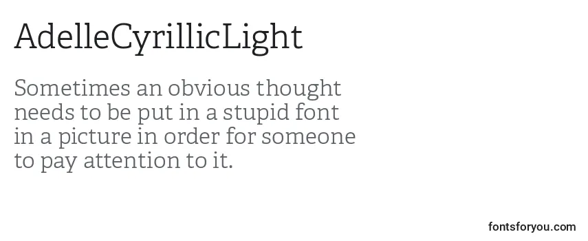 Review of the AdelleCyrillicLight Font
