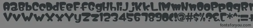 Nipple-Schriftart – Schwarze Schriften auf grauem Hintergrund