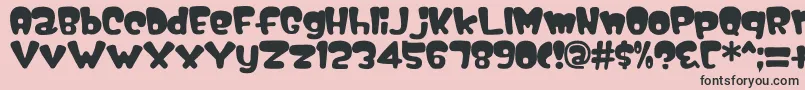 Weitere Informationen zur Nipple-Schriftart Nipple-Schriftart – Schwarze Schriften auf rosa Hintergrund