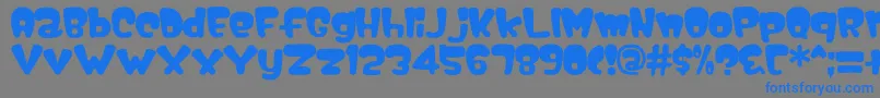 Nipple Font – Blue Fonts on Gray Background