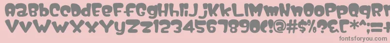Czcionka Nipple – szare czcionki na różowym tle