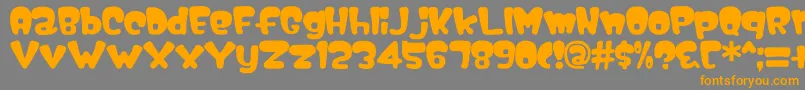 Weitere Informationen zur Nipple-Schriftart Nipple-Schriftart – Orangefarbene Schriften auf grauem Hintergrund
