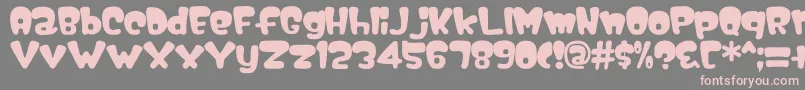 Nipple Font – Pink Fonts on Gray Background