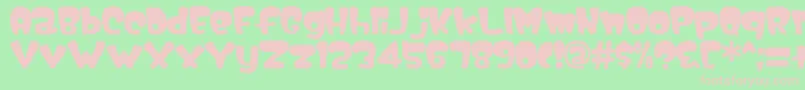 フォントNipple – 緑の背景にピンクのフォント