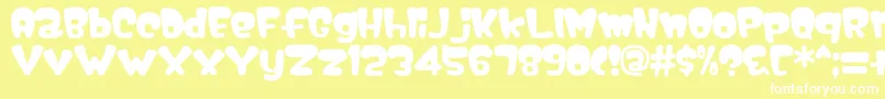 フォントNipple – 黄色い背景に白い文字