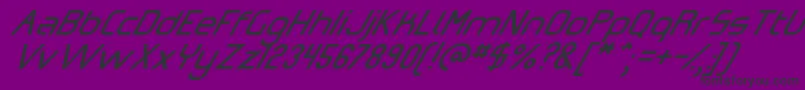 OmicronZetaSlant Font – Black Fonts on Purple Background