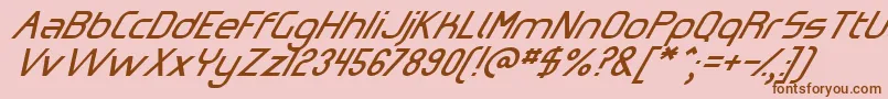 OmicronZetaSlant Font – Brown Fonts on Pink Background