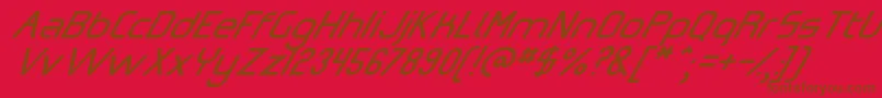 Police OmicronZetaSlant – polices brunes sur fond rouge