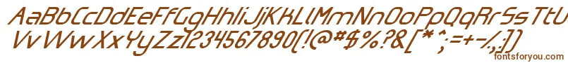 OmicronZetaSlant Font – Brown Fonts on White Background