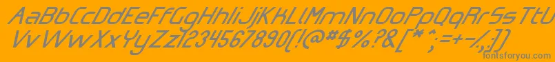 OmicronZetaSlant Font – Gray Fonts on Orange Background