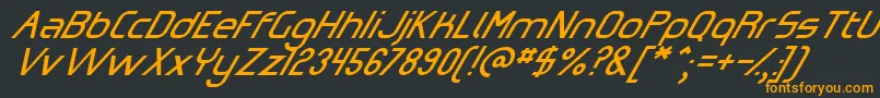 OmicronZetaSlant Font – Orange Fonts on Black Background