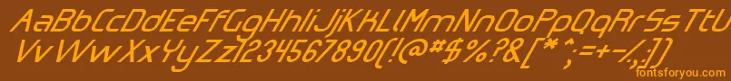 OmicronZetaSlant Font – Orange Fonts on Brown Background