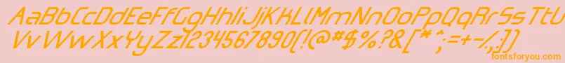OmicronZetaSlant Font – Orange Fonts on Pink Background