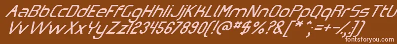 OmicronZetaSlant Font – Pink Fonts on Brown Background