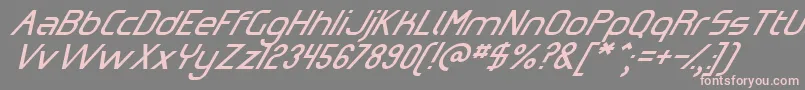 OmicronZetaSlant Font – Pink Fonts on Gray Background