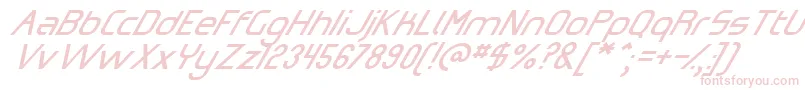 OmicronZetaSlant Font – Pink Fonts on White Background