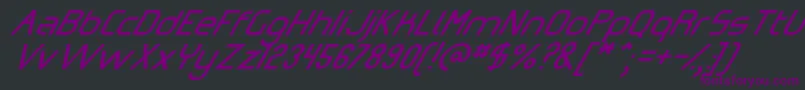 OmicronZetaSlant Font – Purple Fonts on Black Background