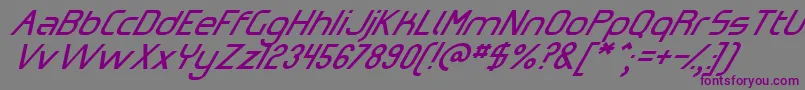 OmicronZetaSlant Font – Purple Fonts on Gray Background