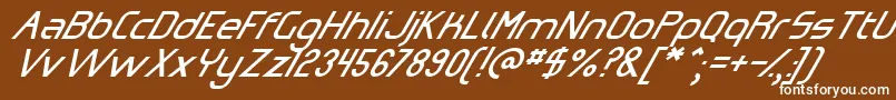 OmicronZetaSlant Font – White Fonts on Brown Background