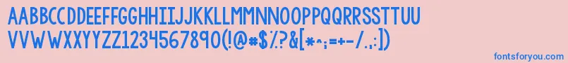 Kgsorrynotsorrychub Font – Blue Fonts on Pink Background