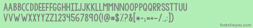 Kgsorrynotsorrychub Font – Gray Fonts on Green Background