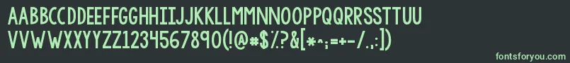 フォントKgsorrynotsorrychub – 黒い背景に緑の文字