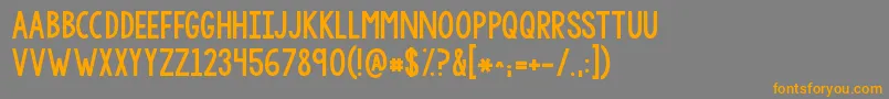 Kgsorrynotsorrychub Font – Orange Fonts on Gray Background