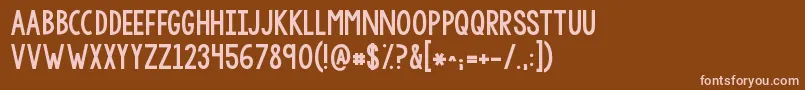 Kgsorrynotsorrychub Font – Pink Fonts on Brown Background