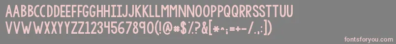 Kgsorrynotsorrychub Font – Pink Fonts on Gray Background