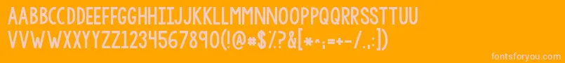 Kgsorrynotsorrychub Font – Pink Fonts on Orange Background