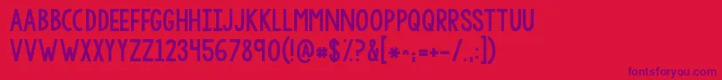 Kgsorrynotsorrychub Font – Purple Fonts on Red Background