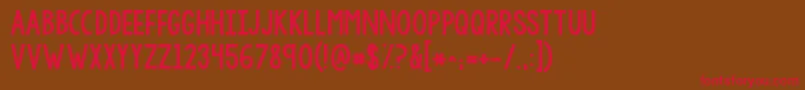 Kgsorrynotsorrychub Font – Red Fonts on Brown Background
