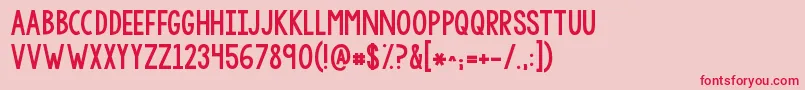 Kgsorrynotsorrychub Font – Red Fonts on Pink Background