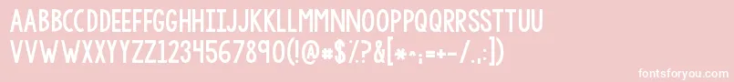 Kgsorrynotsorrychub Font – White Fonts on Pink Background