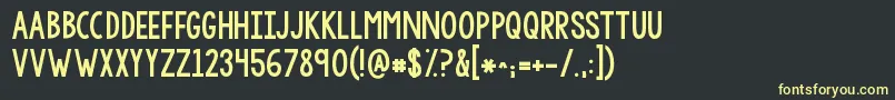 Kgsorrynotsorrychub Font – Yellow Fonts on Black Background